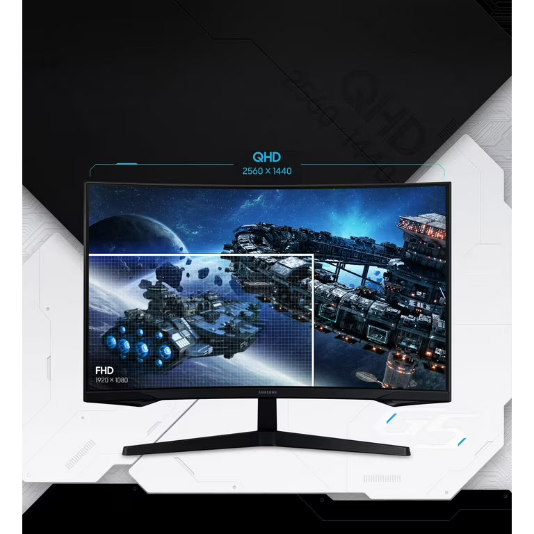 Samsung Monitor Curved 27" Gaming Odyssey G55C QHD 165Hz 1ms(MPRT)