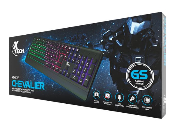 Teclado Restro iluminacion, Xtech CHEVALIER XTK-505S - tonercity plus